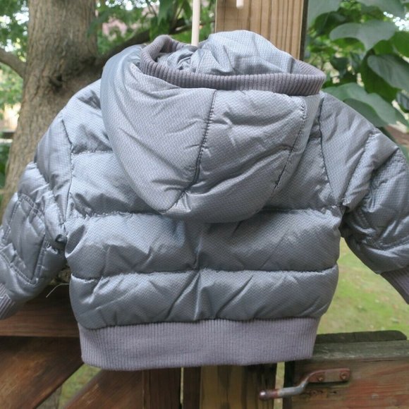 Appaman Mini Grey Silver Puffer Jacket Coat - Picture 2 of 9